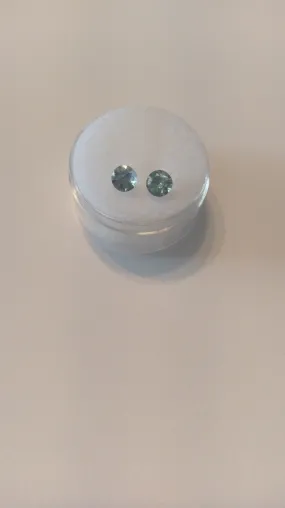 1.23ct PAIR OF BLUE MONTANA SAPPHIRE ROUNDS