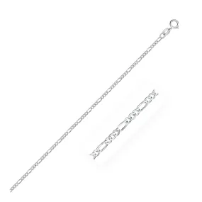 14k White Gold Solid Figaro Chain 1.9mm-rx36699-24