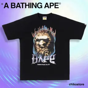 A BATHING APE  |Crew Neck Unisex Street Style Cotton Short Sleeves Logo