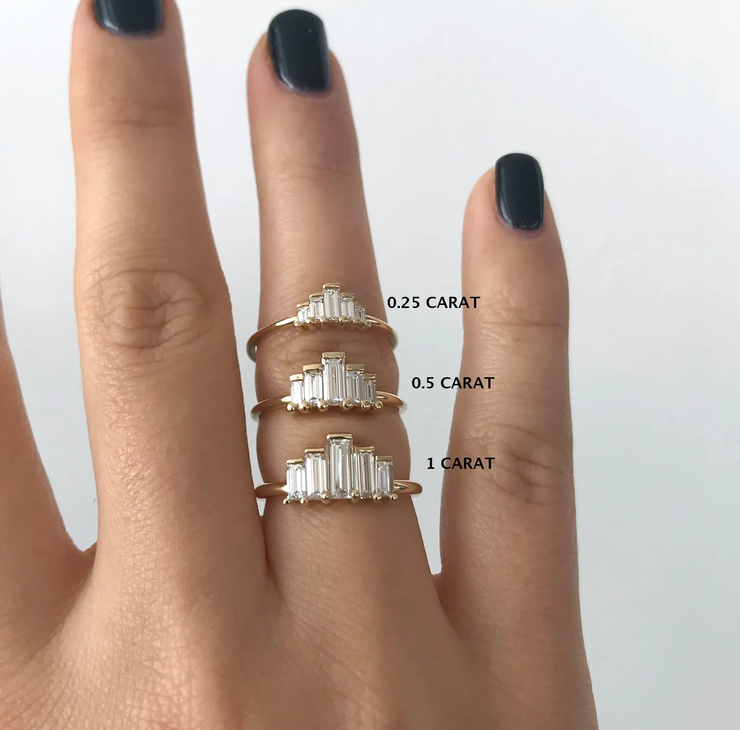 Baguette Engagement Ring - Art Deco Engagement Ring