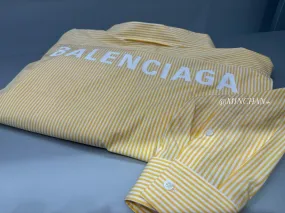 BALENCIAGA  |Stripes Casual Style Unisex Street Style Long Sleeves Cotton