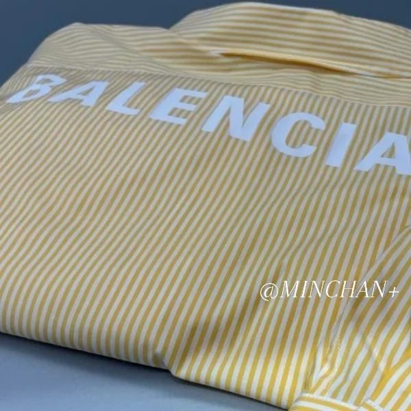 BALENCIAGA  |Stripes Casual Style Unisex Street Style Long Sleeves Cotton