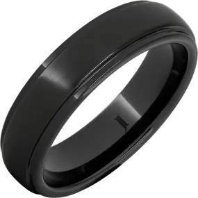 Black Diamond Ceramic Satin Finish Ring