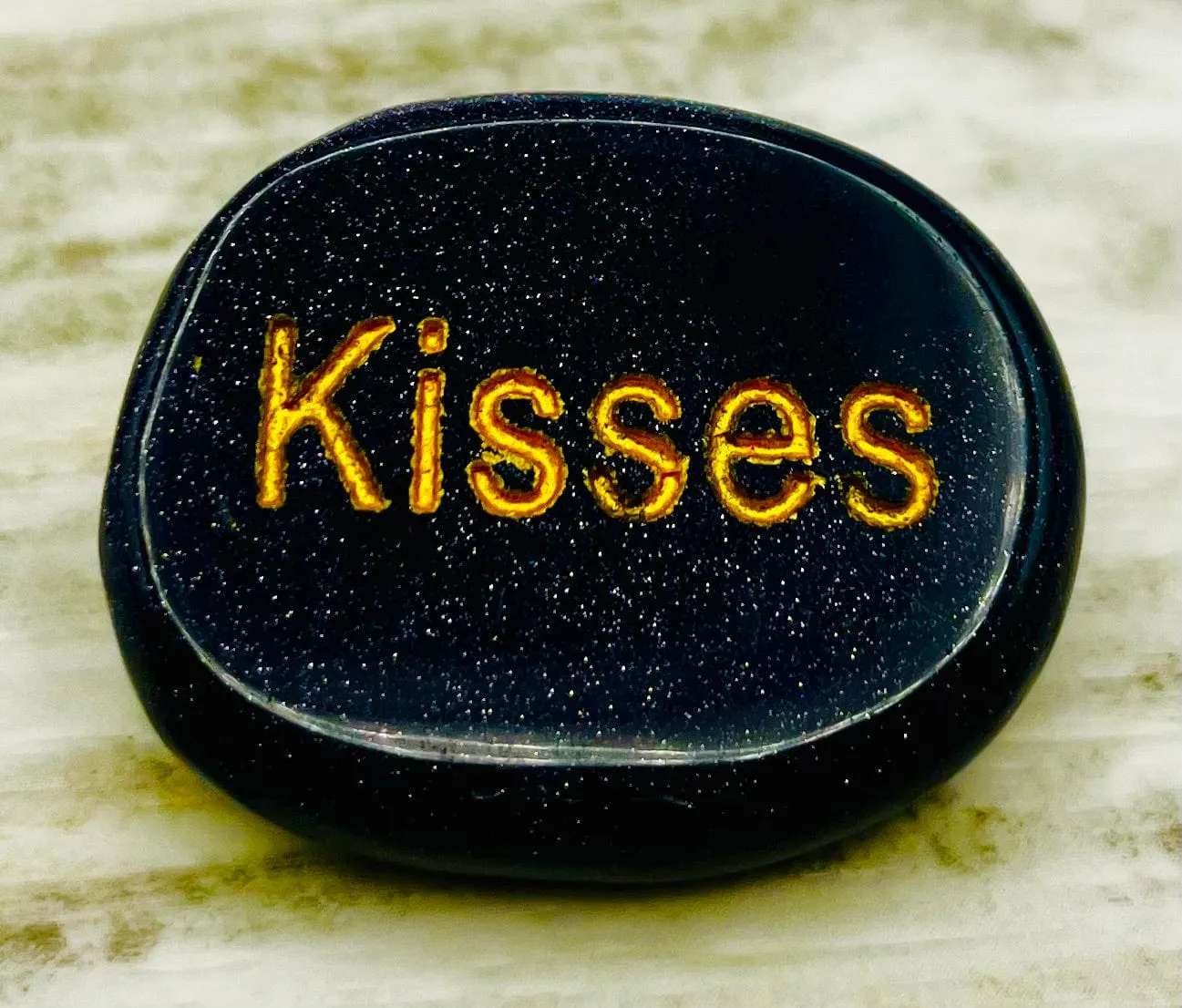 Blue Goldstone Kisses Stone