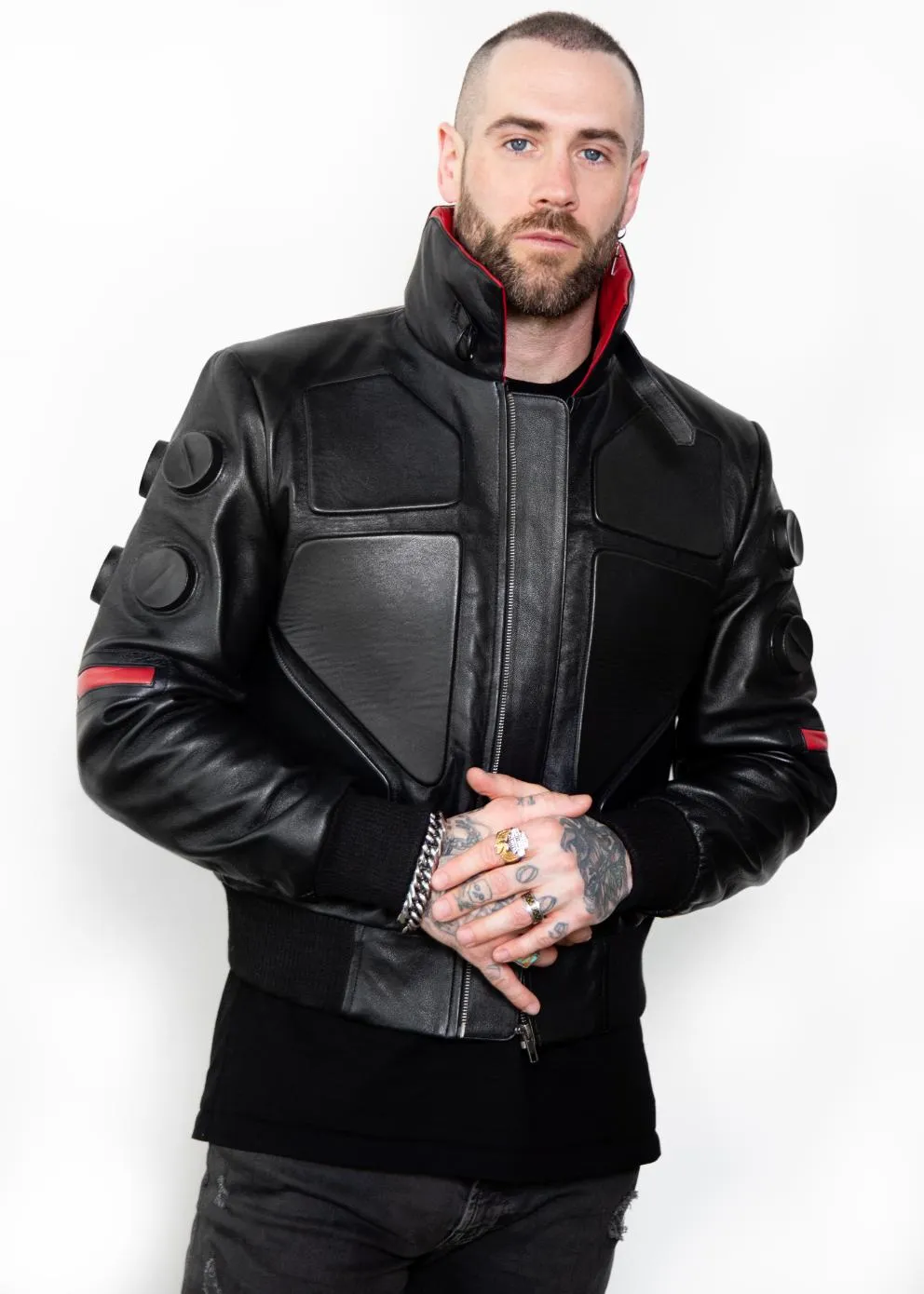 Buy Mens Cyberpunk 2077 Jackie Valentinos Black Leather Jacket