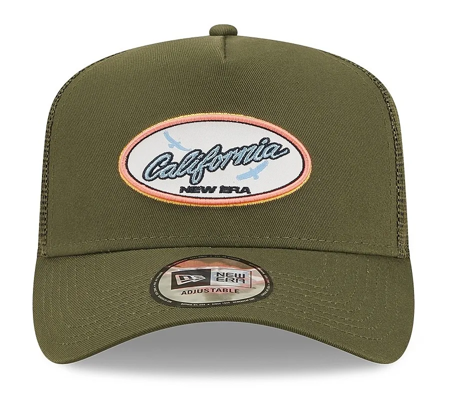 cap New Era 9FO AF Oval State Trucker Branded - New Olive/Yellow - men´s