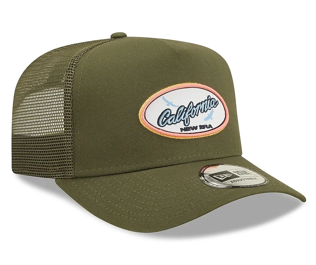 cap New Era 9FO AF Oval State Trucker Branded - New Olive/Yellow - men´s