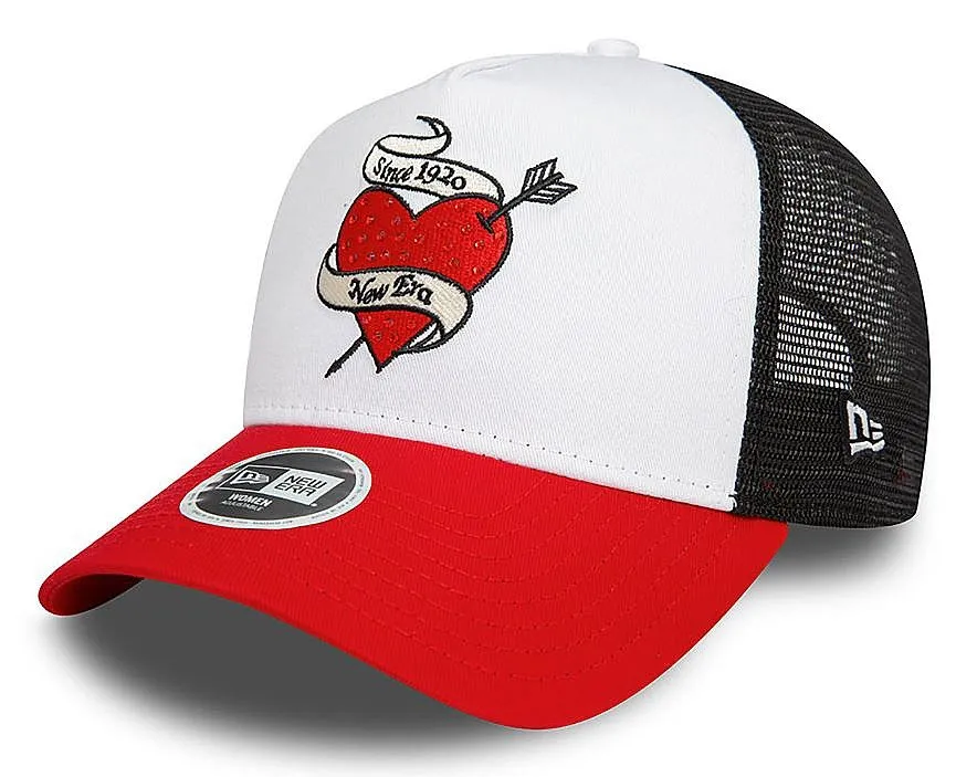 cap New Era 9FO AF RhinestoneTrucker Branded - White/Red/Black - women´s