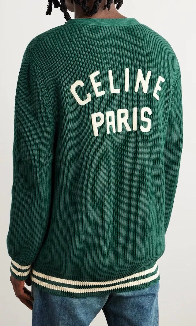 CELINE  |Unisex Cotton Logo Luxury Cardigans