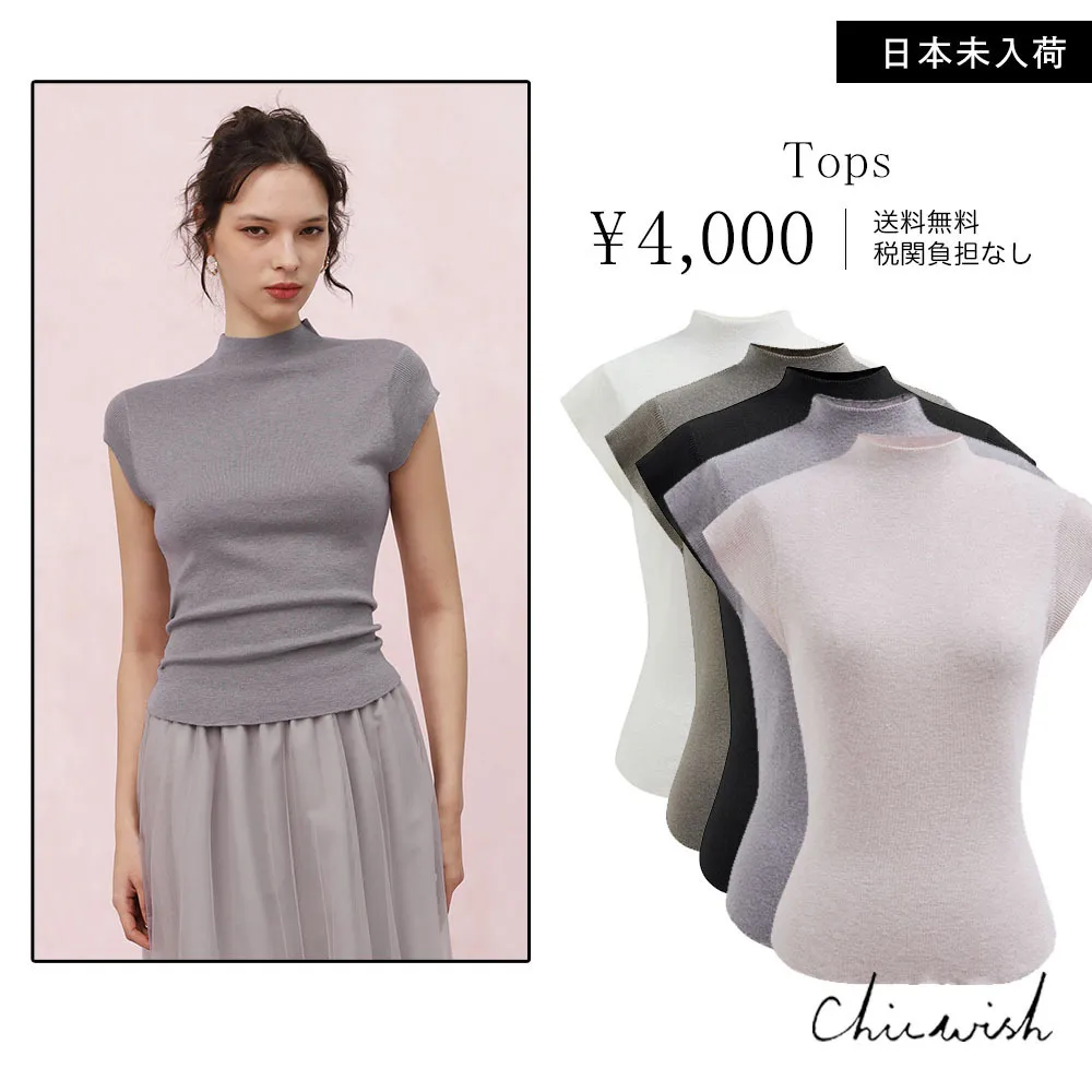 Chicwish  |Crew Neck Casual Style Rib Plain Elegant Style