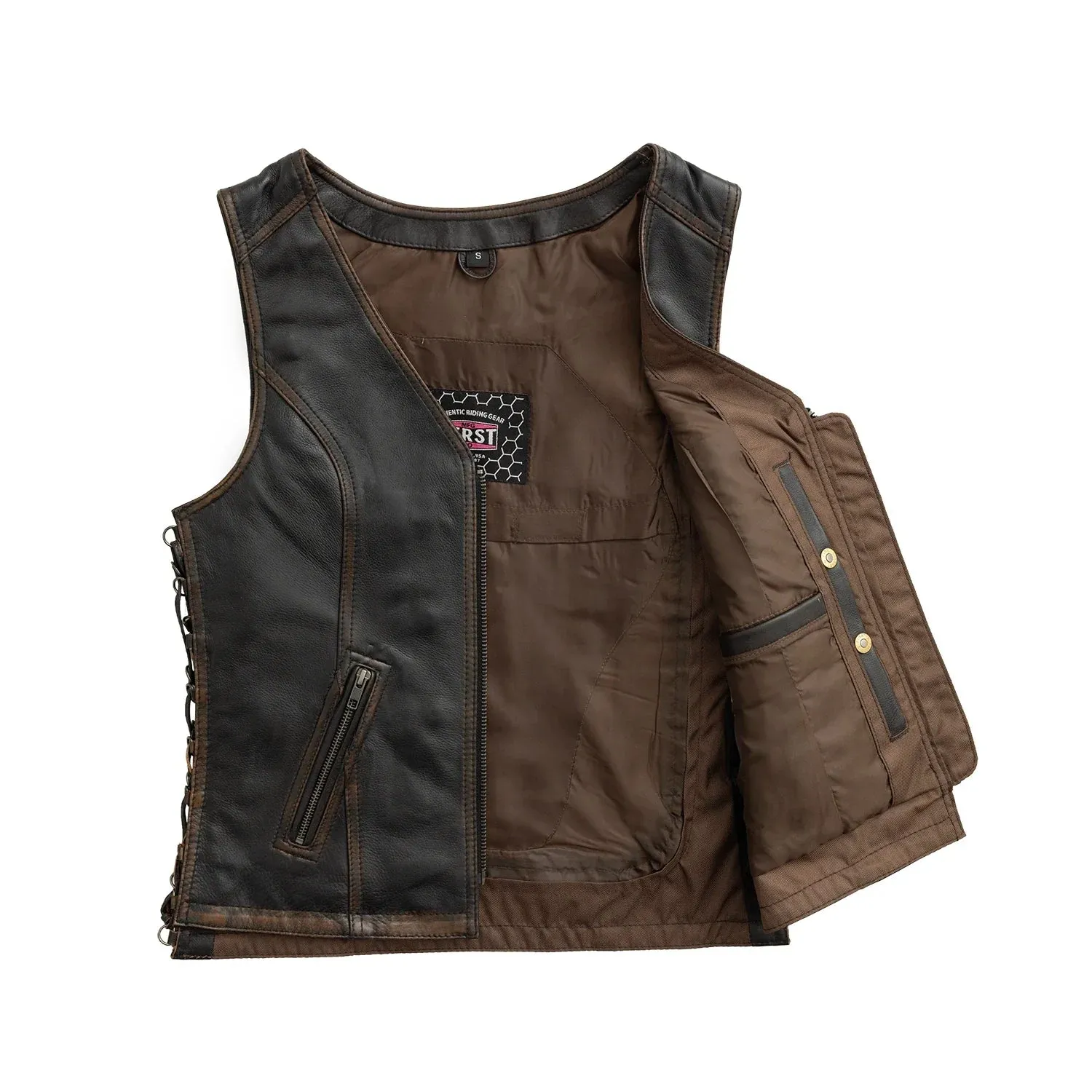 Cindy -  Women's Motorcycle Leather Vest