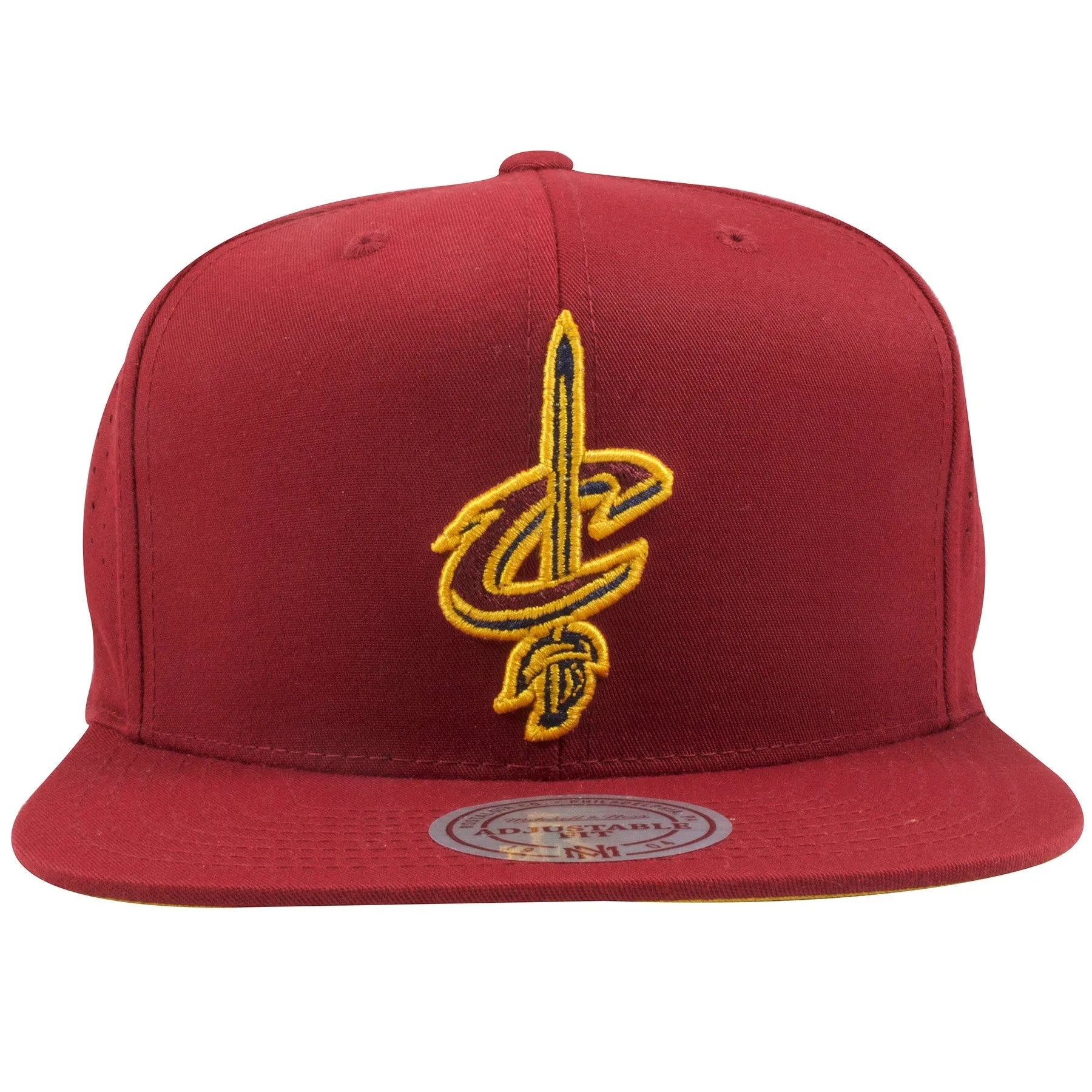 Cleveland Cavaliers Maroon Perforated Mesh Mitchell and Ness Snapback Hat