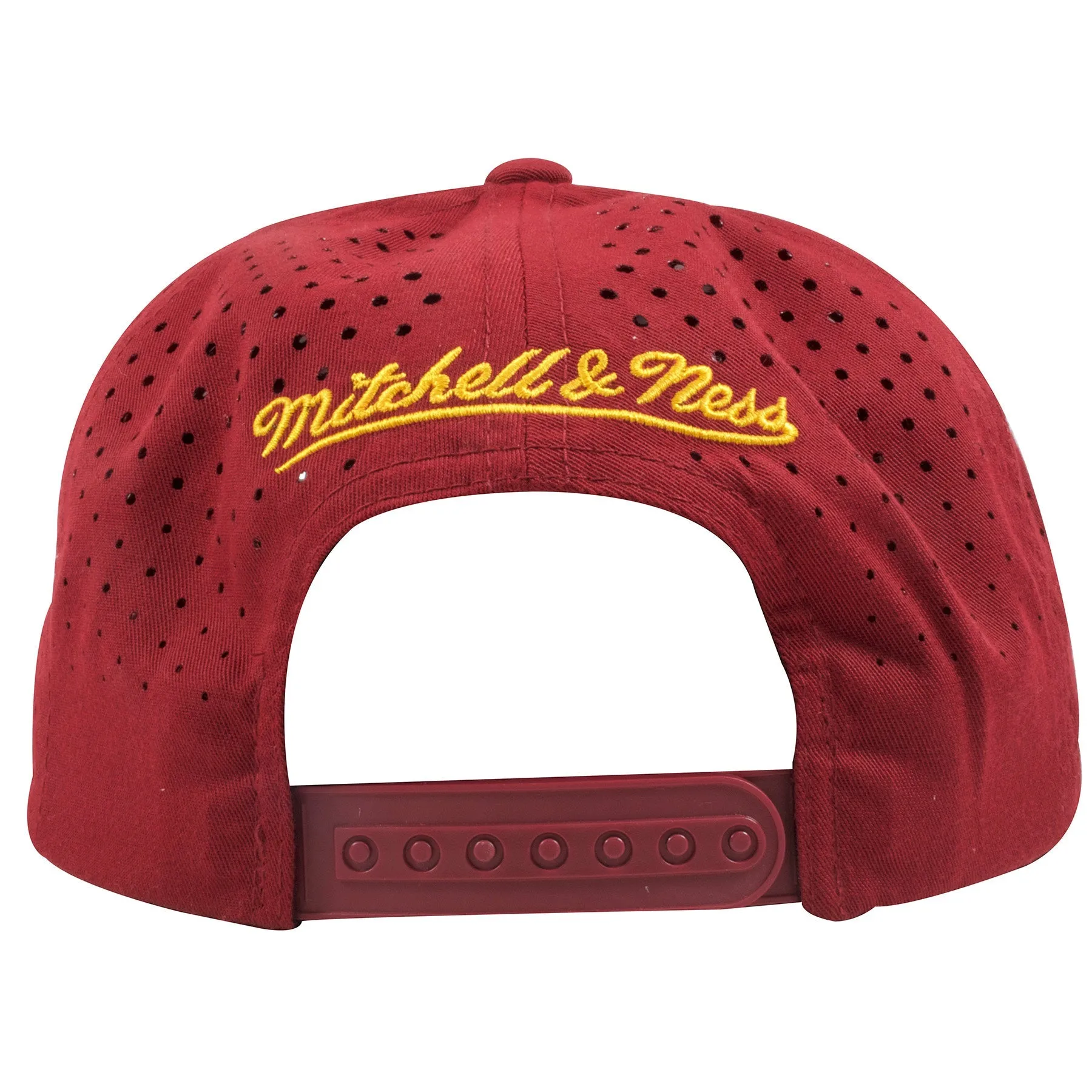 Cleveland Cavaliers Maroon Perforated Mesh Mitchell and Ness Snapback Hat