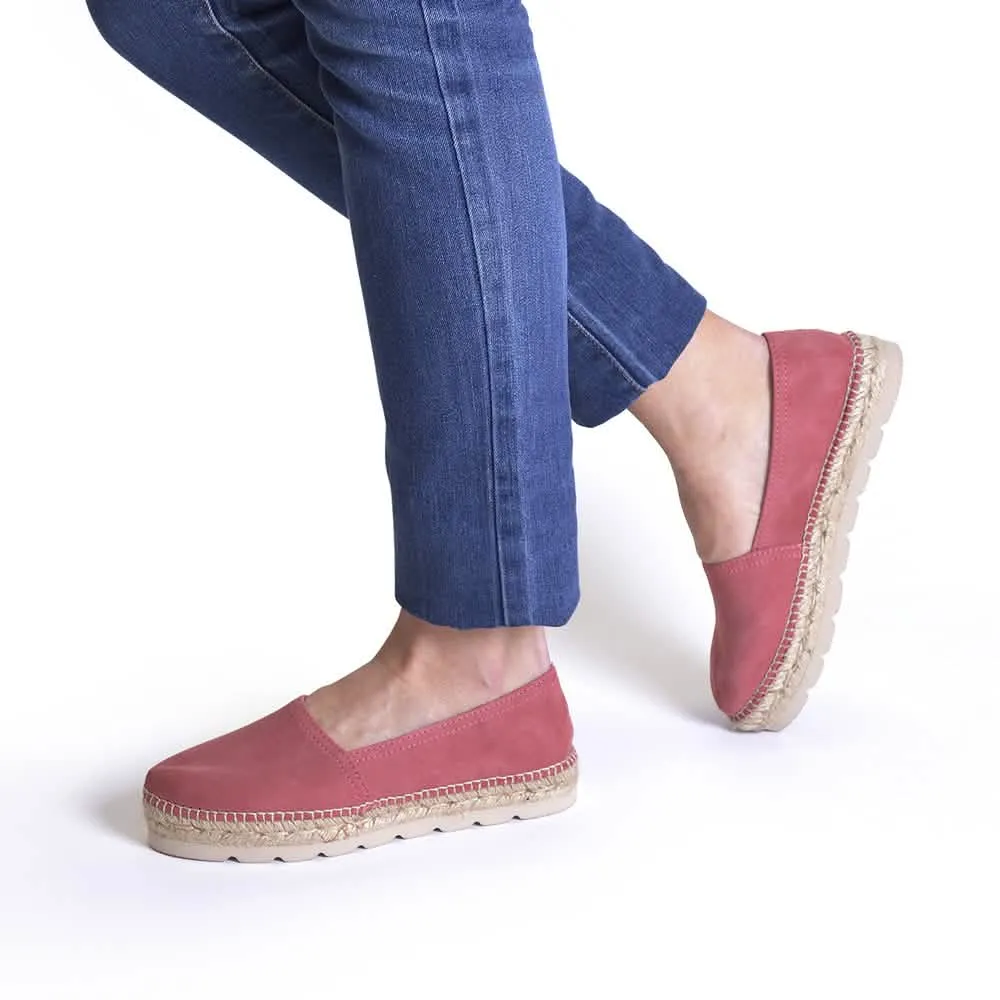 Closed Toe Suede Leather Espadrilles for Women - Alma-A