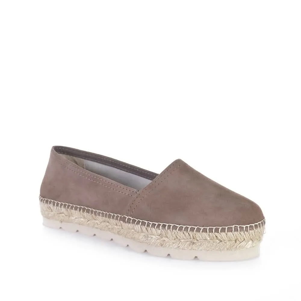 Closed Toe Suede Leather Espadrilles for Women - Alma-A