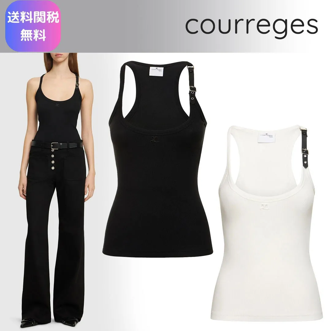 Courreges  |Casual Style Blended Fabrics Street Style Bi-color Plain