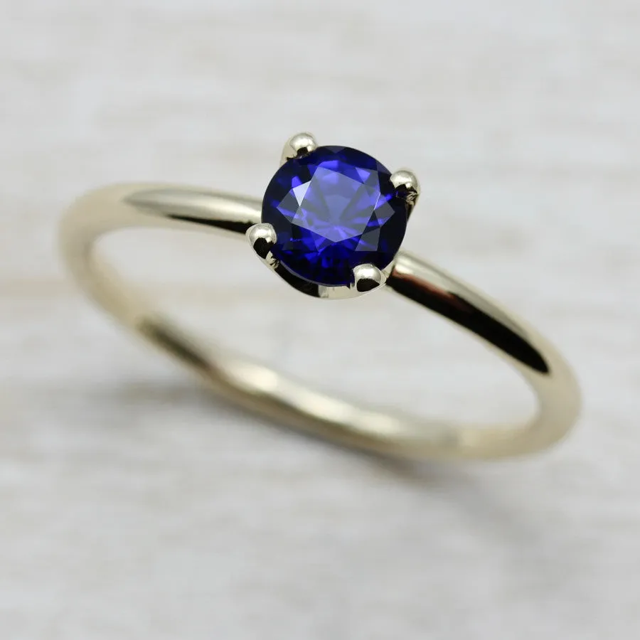 Custom Crown Solitaire with Chatham Sapphire