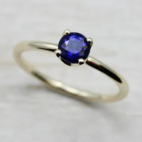 Custom Crown Solitaire with Chatham Sapphire