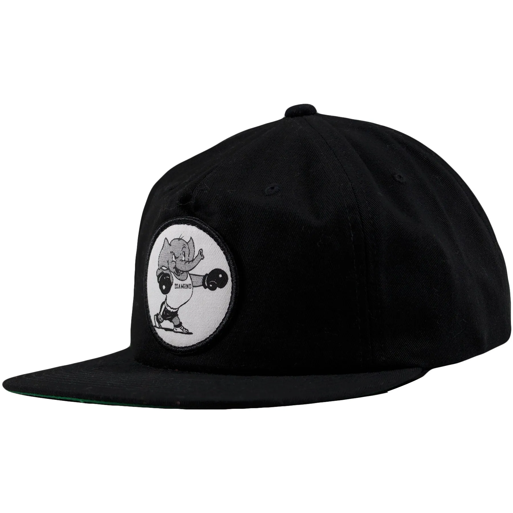 Diamond Supply Co Cartoon Elephant Boxer Black Snapback Hat