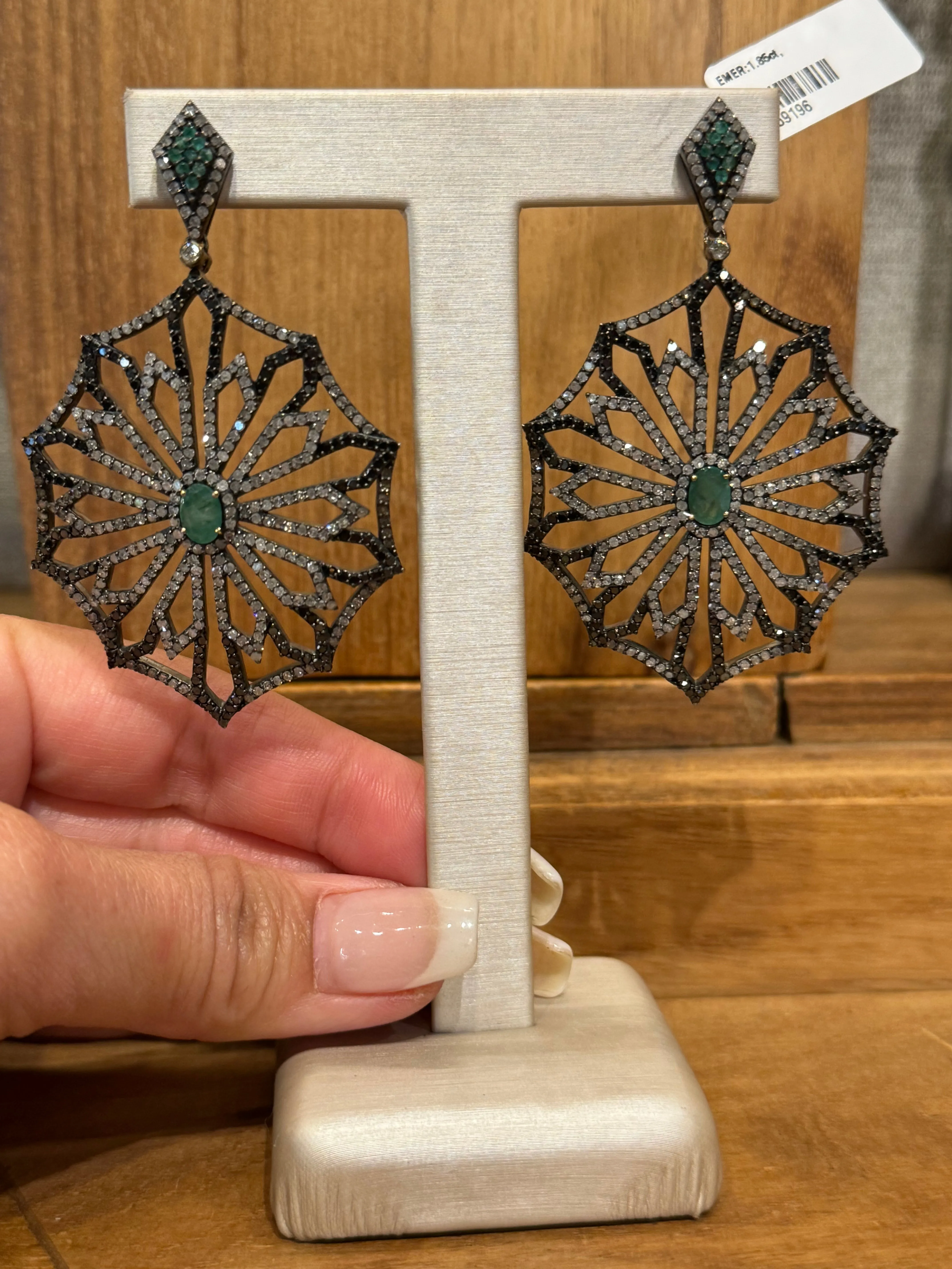 Emerald Diamond Earrings