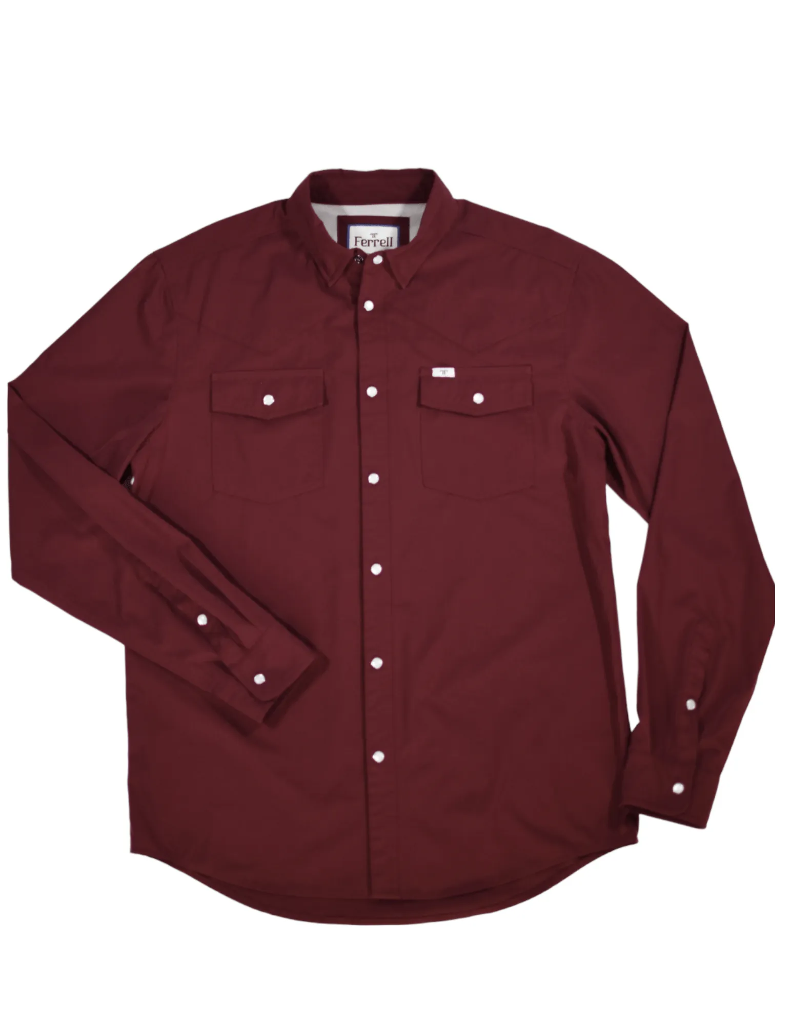 Ferrell Mens Maroon Core Long Sleeve Shirt