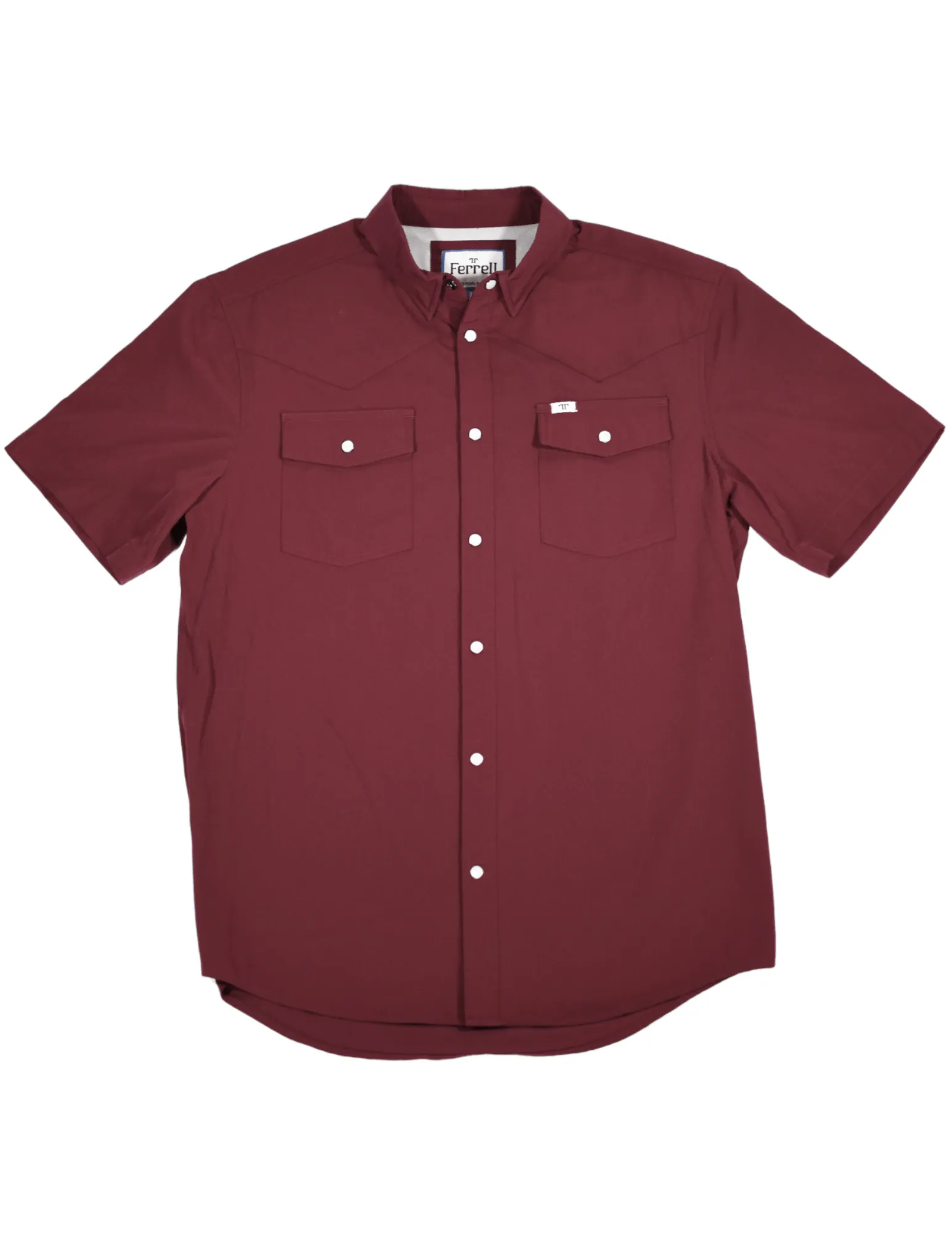 Ferrell Mens Maroon Core Short Sleeve Shirt