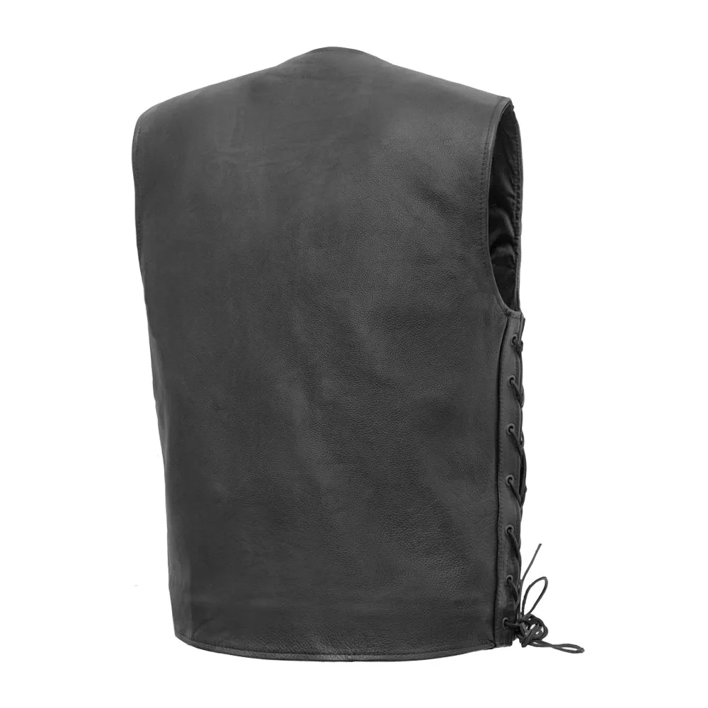 Gambler Men's Motorcycle Leather Vest