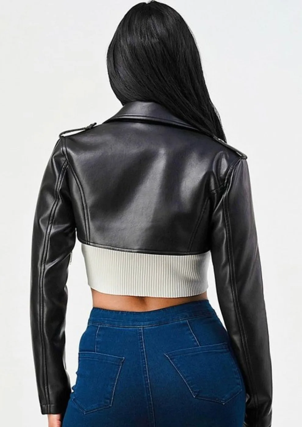 Gia Crop Leather Jacket