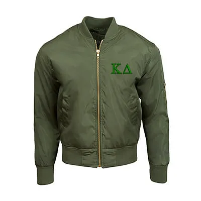 Greek Bomber Jacket, Embroidered Greek Letters - 395J - EMB