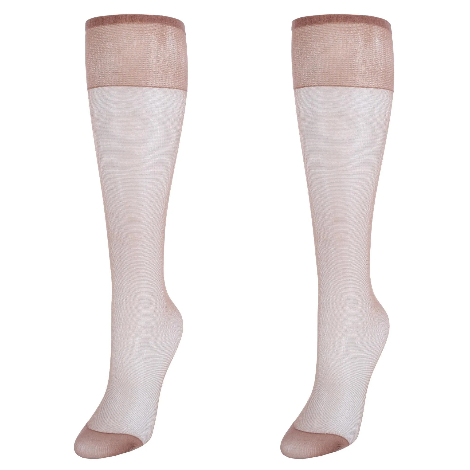 Hanes Women's Silk Reflections Sheer Knee Highs Reinforced Toe (2 Pack)