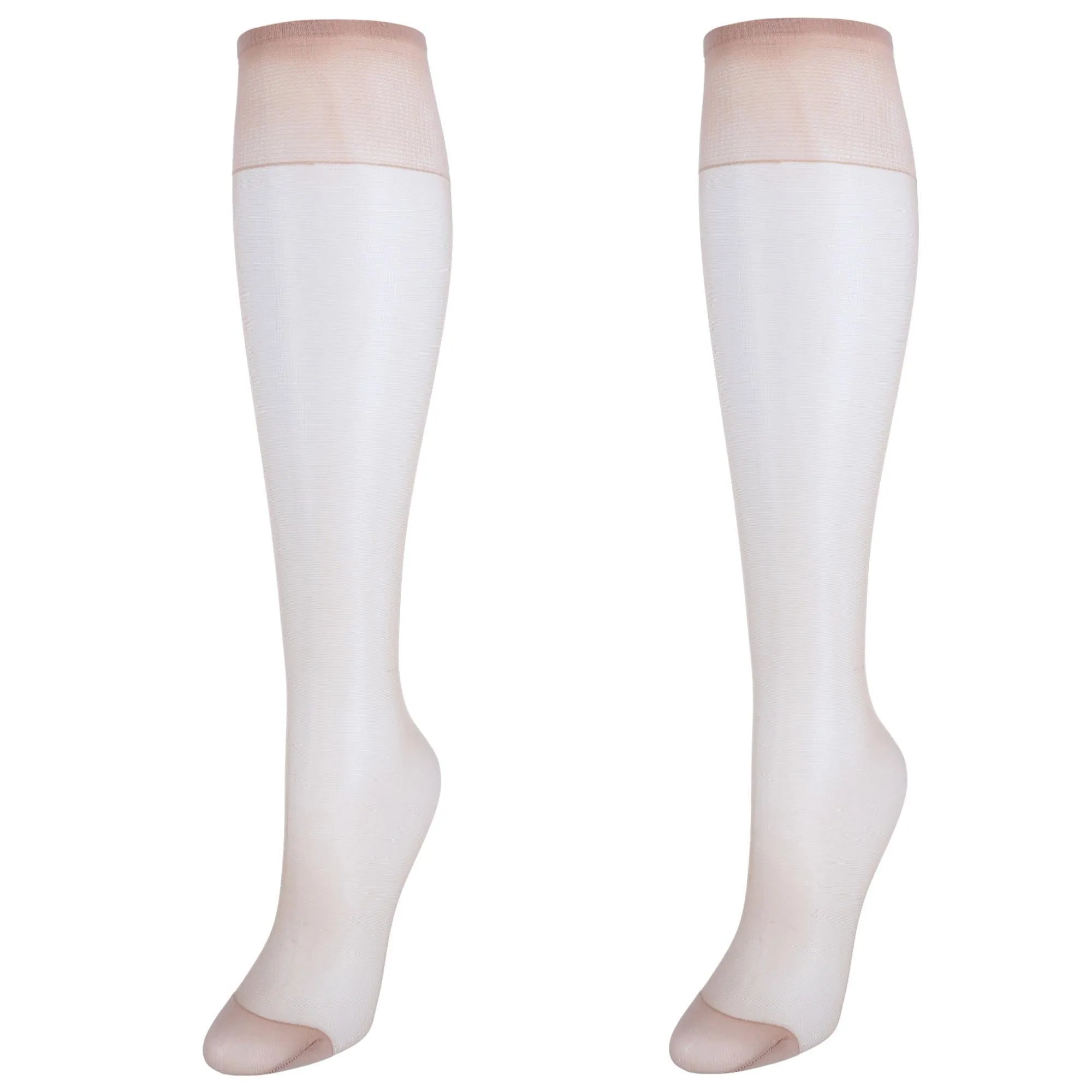 Hanes Women's Silk Reflections Sheer Knee Highs Reinforced Toe (2 Pack)