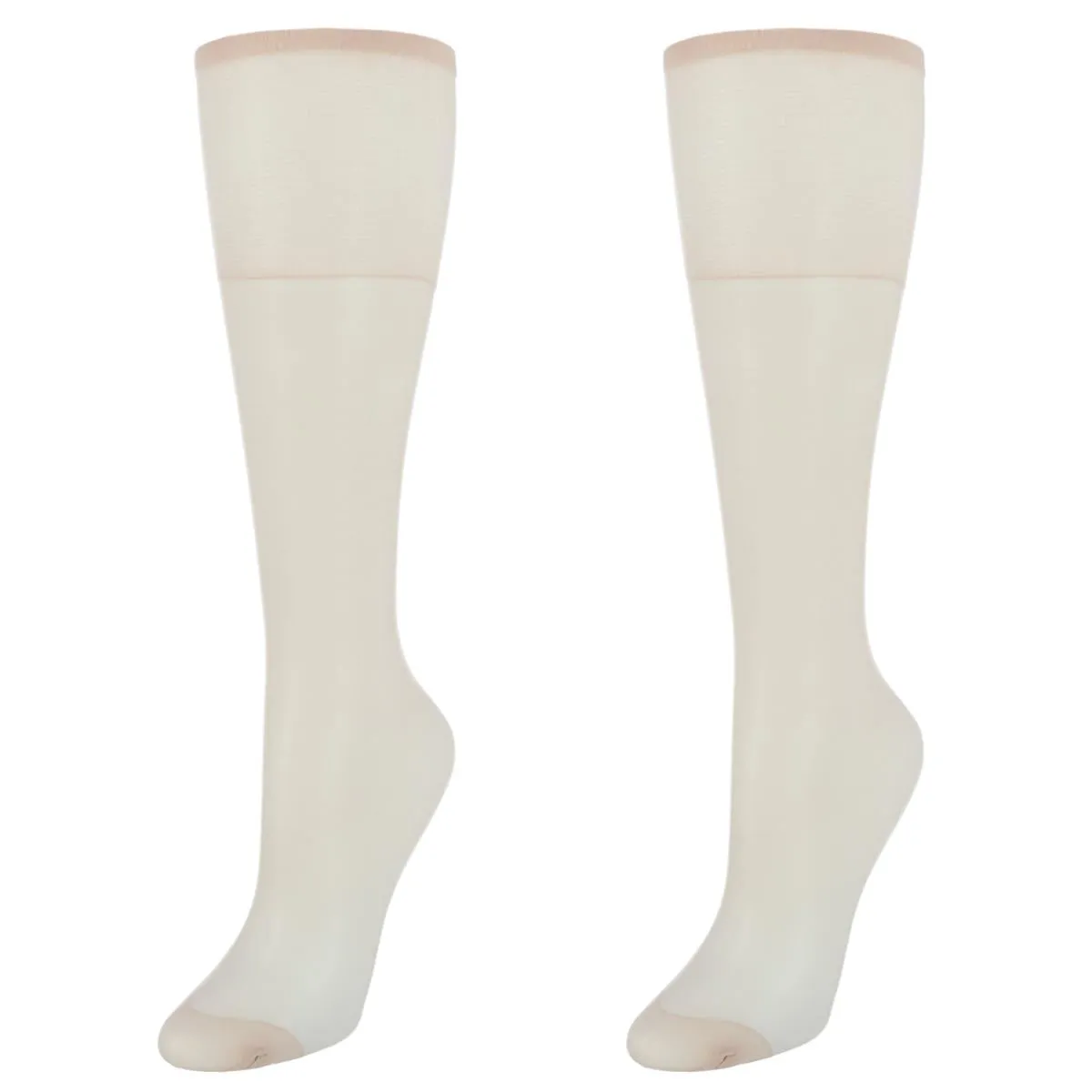 Hanes Women's Silk Reflections Sheer Knee Highs Reinforced Toe (2 Pack)