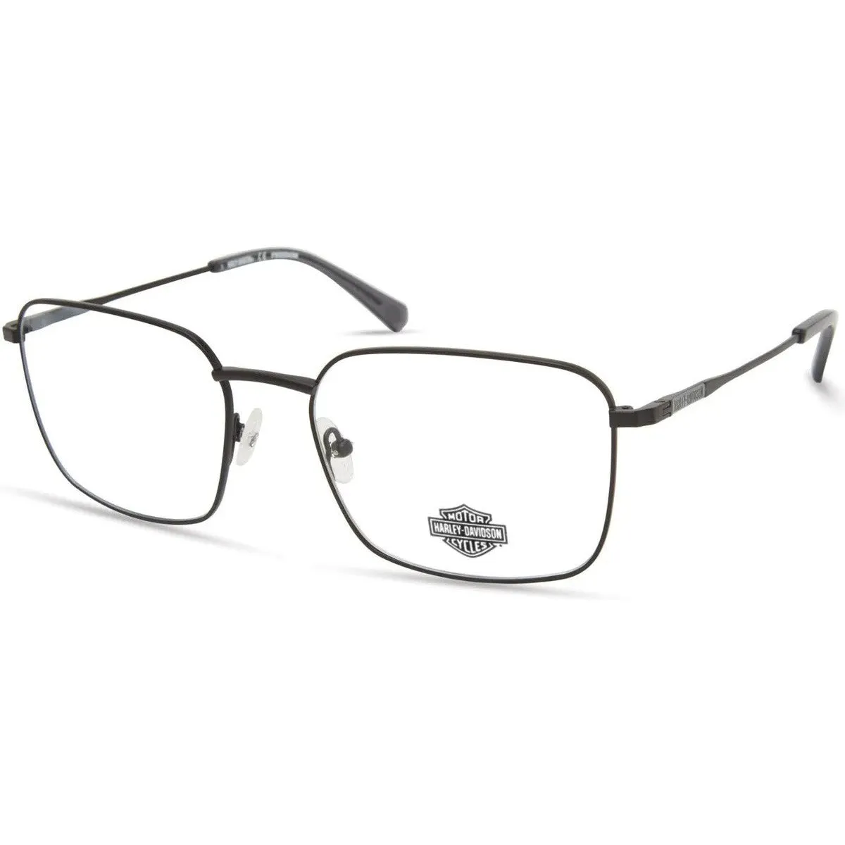 Harley Davidson HD9021 Eyeglasses Matte Black/Clear demo lens Unisex