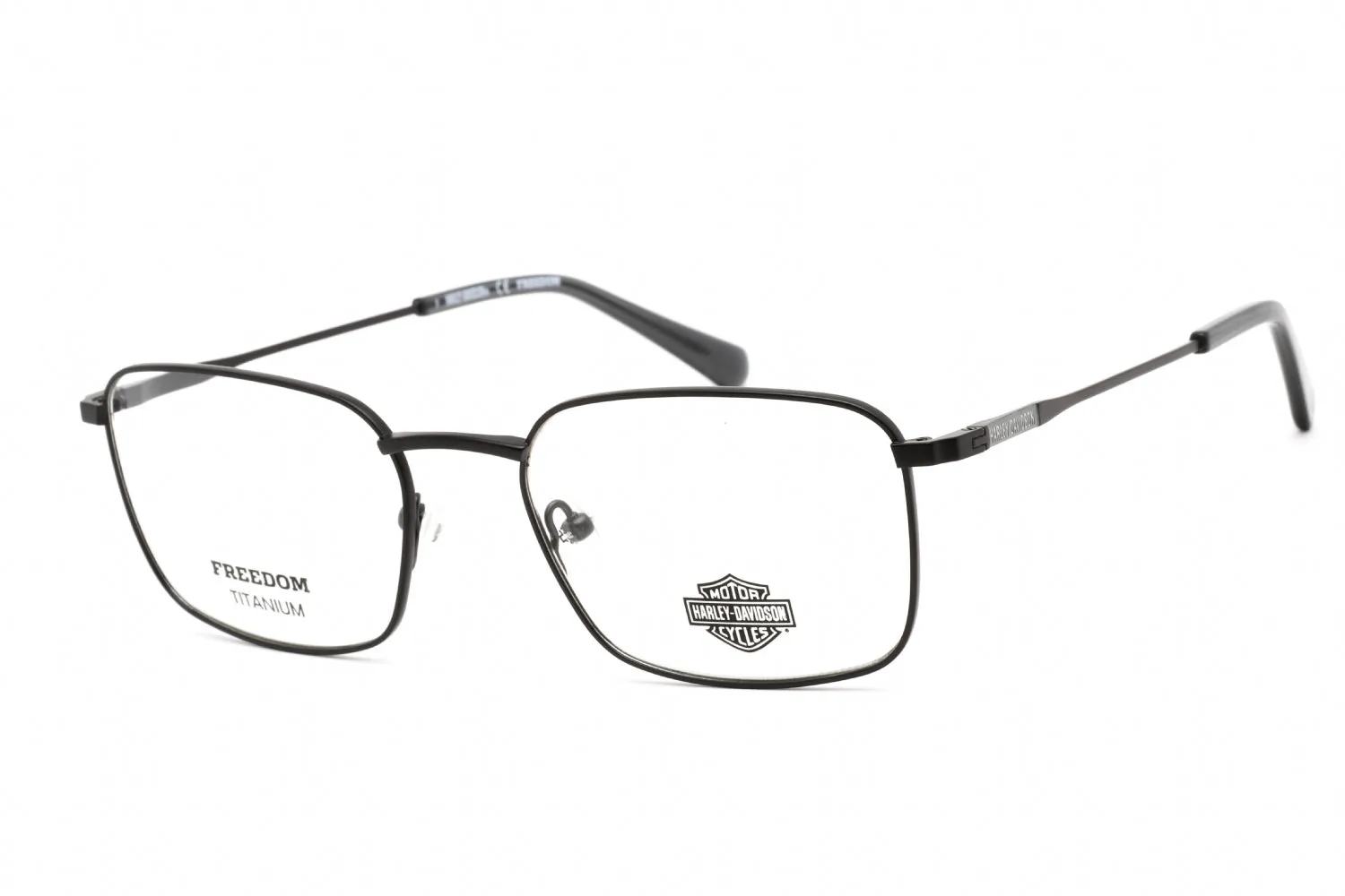 Harley Davidson HD9021 Eyeglasses Matte Black/Clear demo lens Unisex