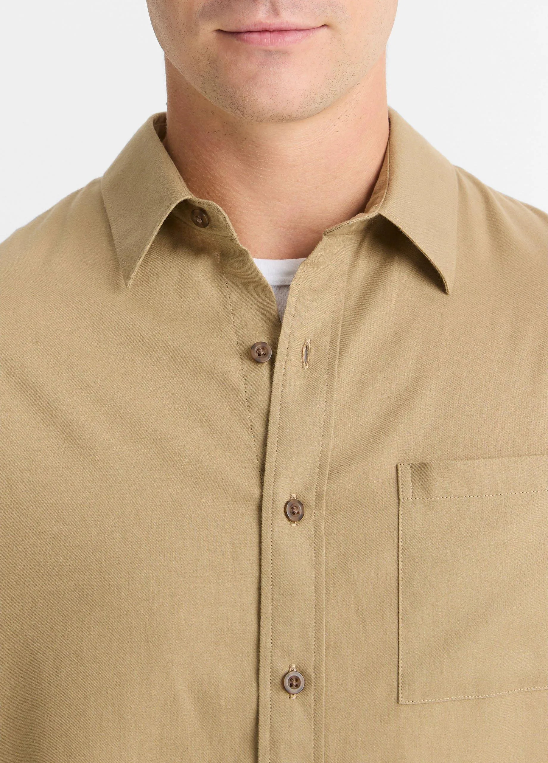 Italian Cotton-Wool Twill Shirt