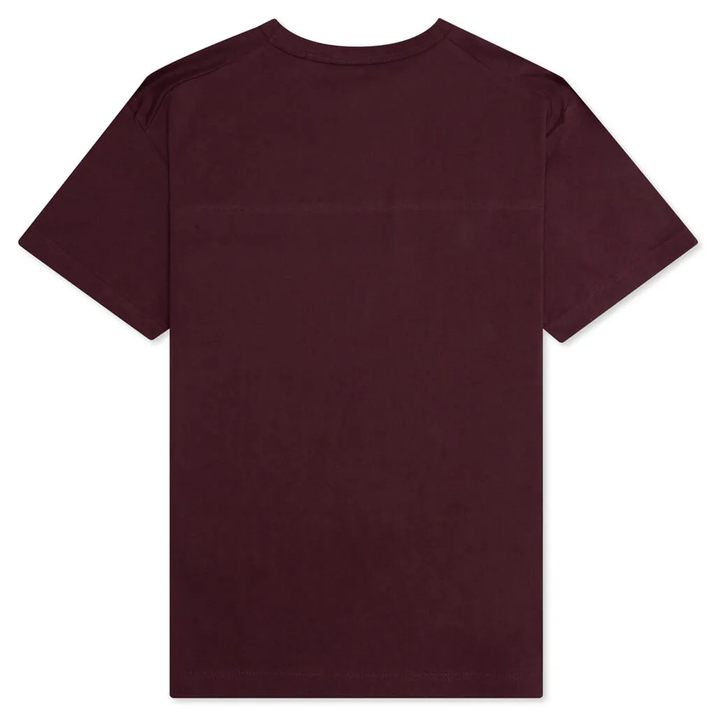 Jersey Braque Pocket Tee - Maroon