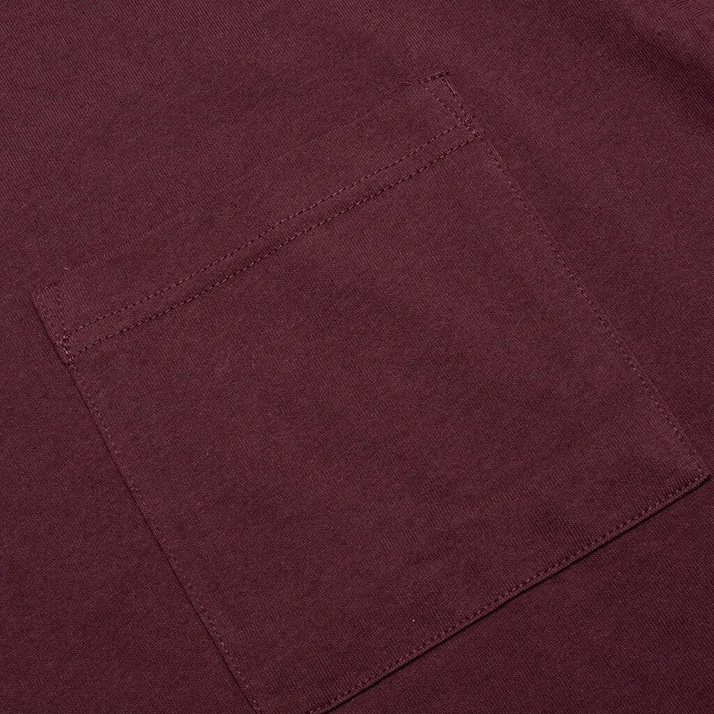 Jersey Braque Pocket Tee - Maroon