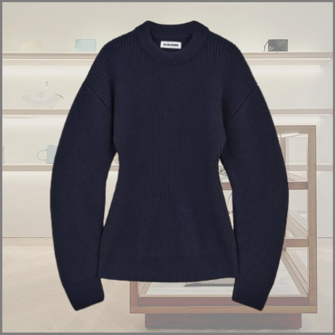 Jil Sander  |Crew Neck Casual Style Long Sleeves Plain Office Style