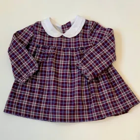 La Coqueta Tartan Dress With Collar: 12 Months