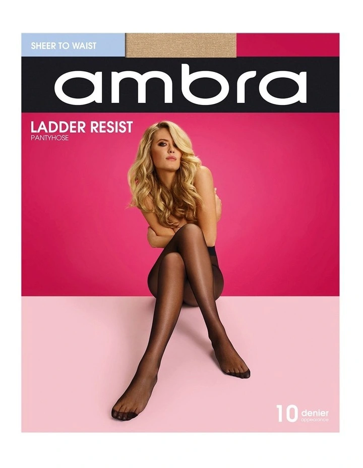 Ladder Resist Sheer To Waist Pantyhose in Beige