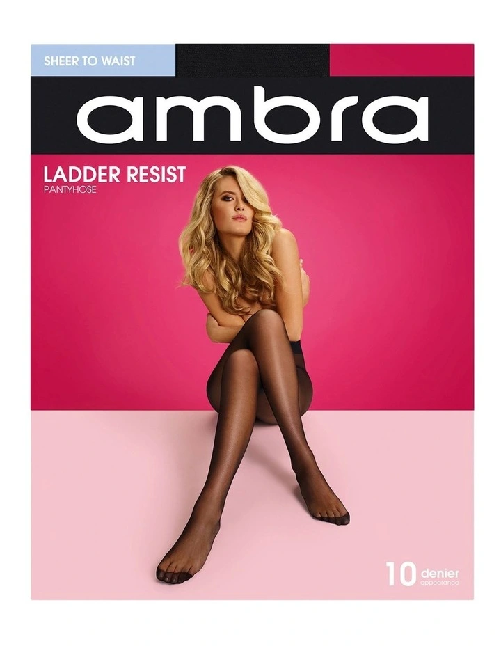 Ladder Resist Sheer To Waist Pantyhose in Black