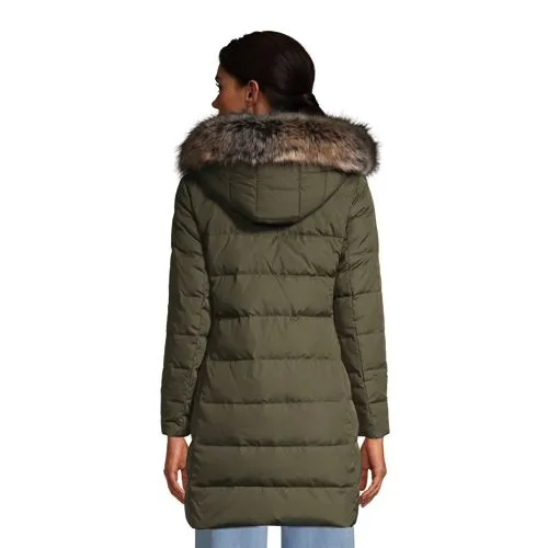 Lands' End Ladies' 600 Down Winter Long Coat with Hood