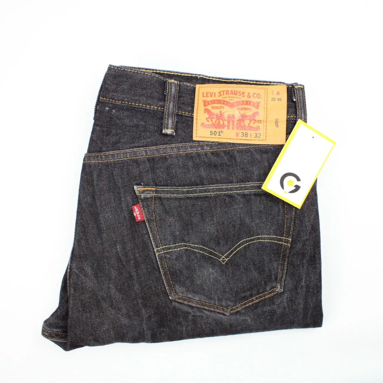 LEVIS 501 Jeans Black Charcoal | W38 L32