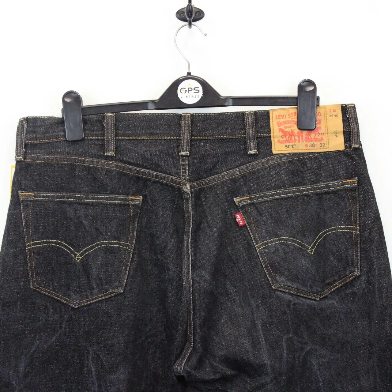 LEVIS 501 Jeans Black Charcoal | W38 L32