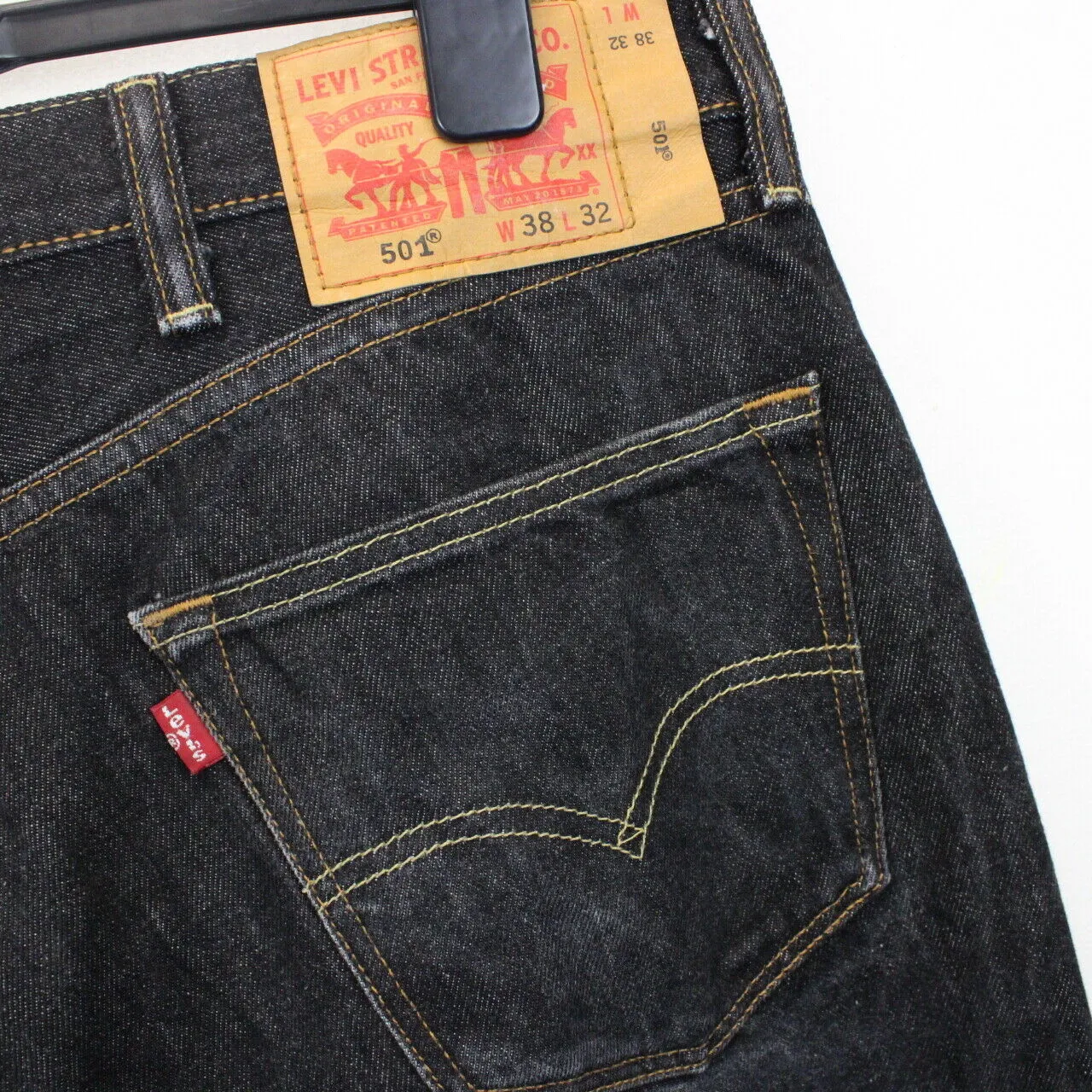 LEVIS 501 Jeans Black Charcoal | W38 L32