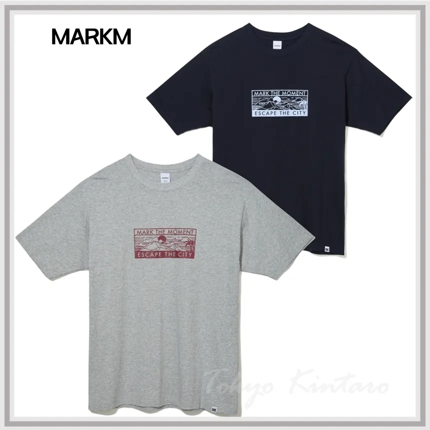 MARKM  |Unisex Cotton Short Sleeves Logo T-Shirts