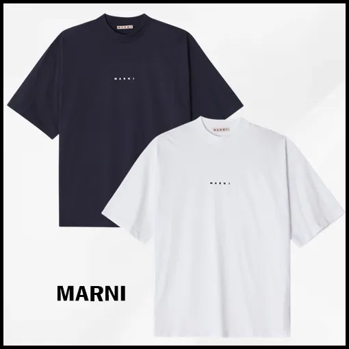 MARNI  |Unisex Street Style Cotton Short Sleeves Logo Designers