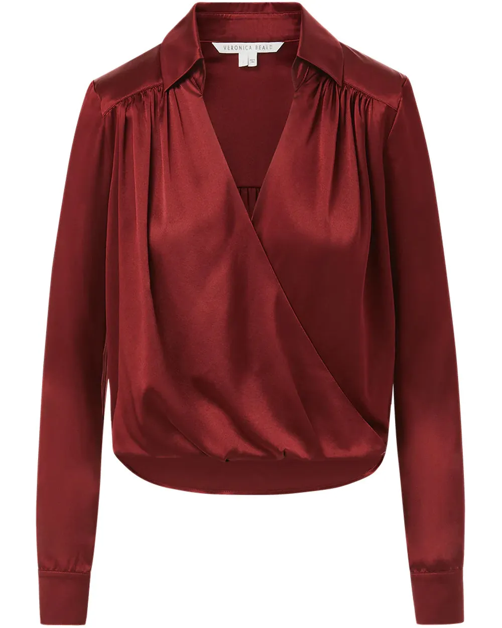 Maroon Rozik Collared Blouse