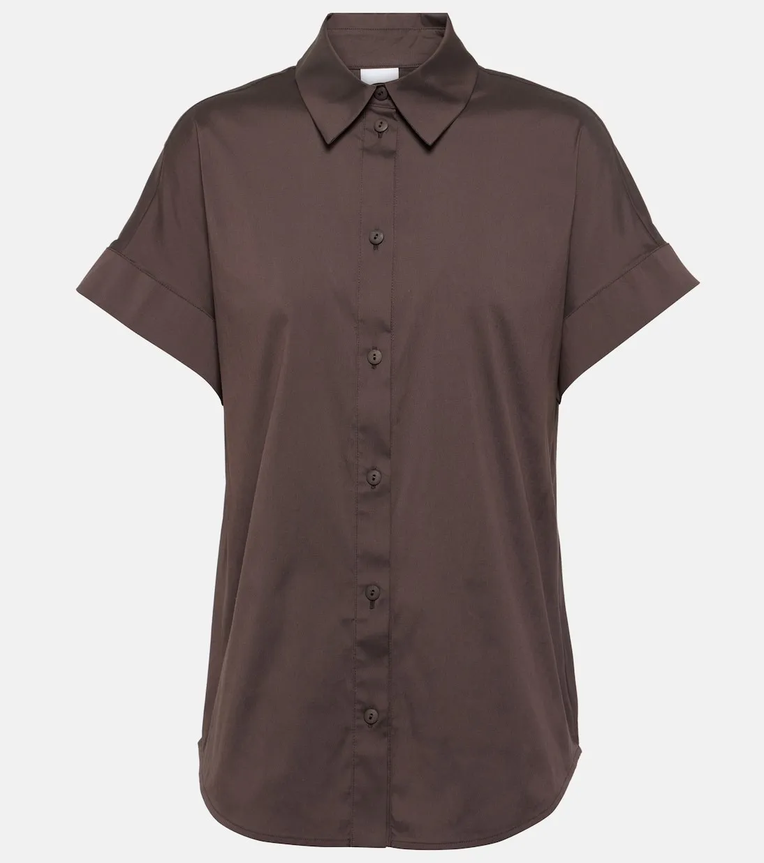 Max Mara LEISURE  |Casual Style Plain Cotton Short Sleeves Office Style