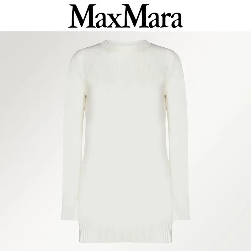 MaxMara  |Casual Style Wool Long Sleeves Plain Office Style